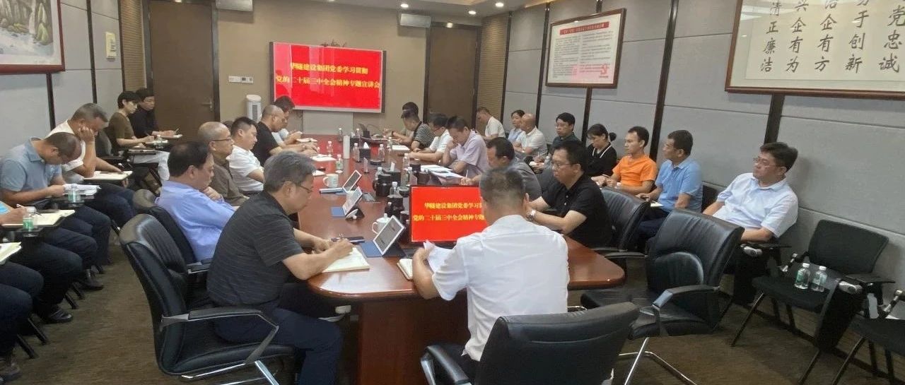 华隧建设党委召开学习贯彻党的二十届三中全会精神专题宣讲会