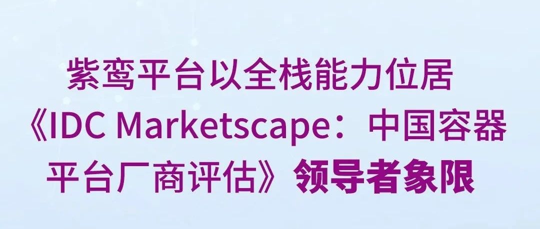 智启新机 云创未来｜紫光云位居2024年IDC MarketScape中国容器平台厂商评估领导者象限