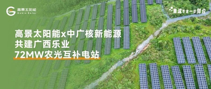 绿水青山就是金山银山|高景×中广核新能源共建广西乐业72MW农光互补电站