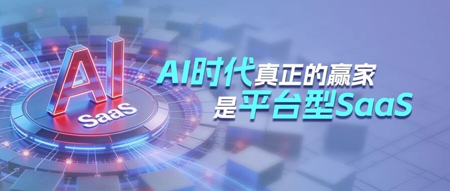AI时代真正的赢家，是平台型SaaS
